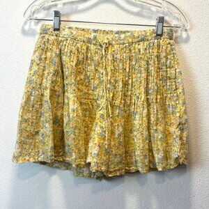 American Eagle Y2K VTG Yellow Skort Womens Small drawstring Skirt Feminine Fairy